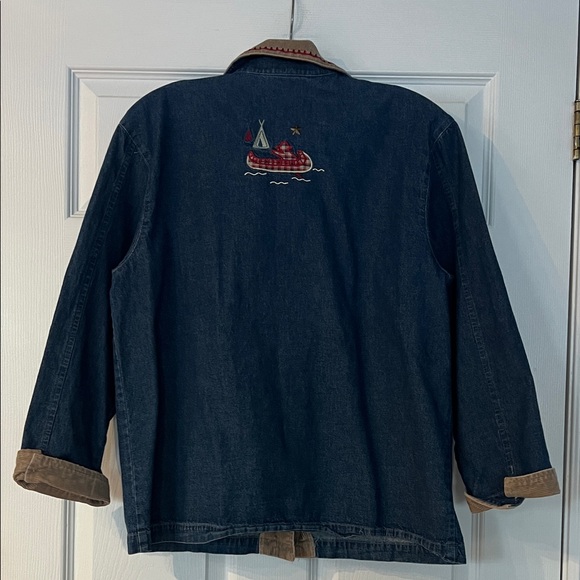 Teddi Blue Button Down Shirt with Embroidered Accents - Picture 3 of 3